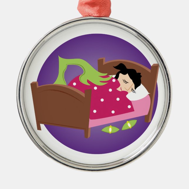 Monster under säng julgransprydnad metall (Framsidan)