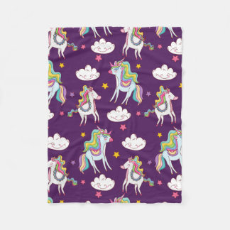 Mönster Unicorn Funny Magic Horse Fleecefilt