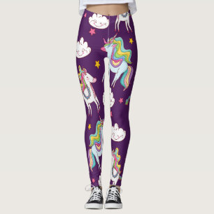 Mönster Unicorn Funny Magic Horse Leggings