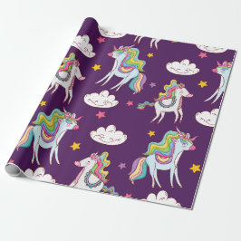 Mönster Unicorn Funny Magic Horse Presentpapper