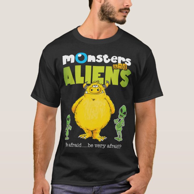 Monster Utomjordingar V3 T Shirt (Framsida)