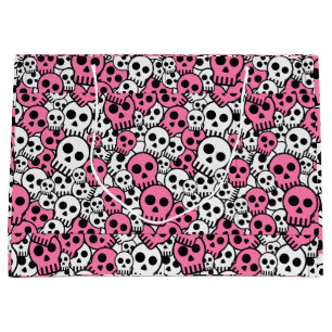 Mönster-utskrift för rosa Gothic Skull