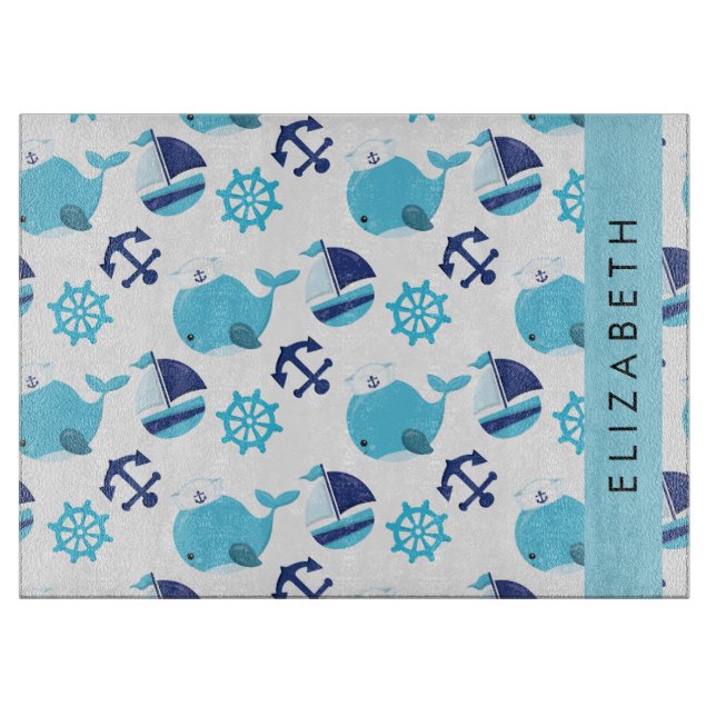 Mönster, valar, blåvalar, ditt namn (Framsidan)