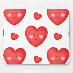 Mönster Valentinbakgrund Med Hjärta Kärlek Musmatta