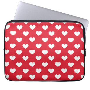 Mönster Valentine-bakgrund med hjärter Kärlek Laptop Fodral