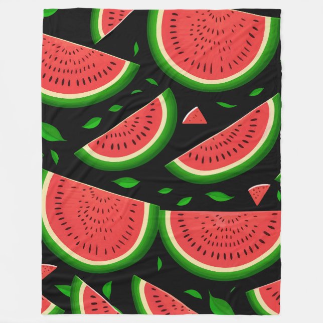 Mönster Vattenmelon Fleecefilt (Framsidan)
