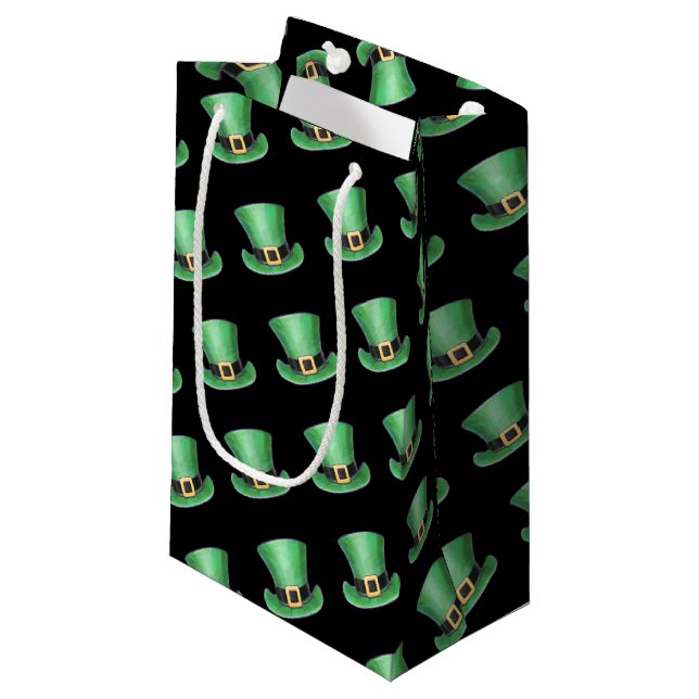 Mönster vid Svarta Paddy's-dagen, Grönt Top hat (Framsidan Vinklad)