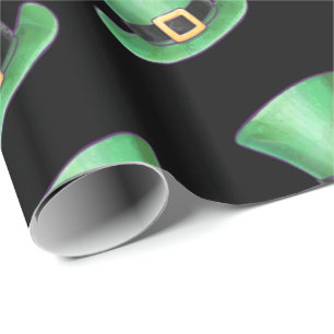 Mönster vid Svarta Paddy's-dagen, Grönt Top hat Presentpapper