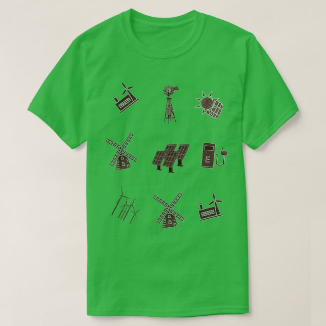 Mönster vind för förnybar energi 7 t shirt (Design framsida)