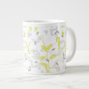 mönster visar baby djur 2 jumbo mugg