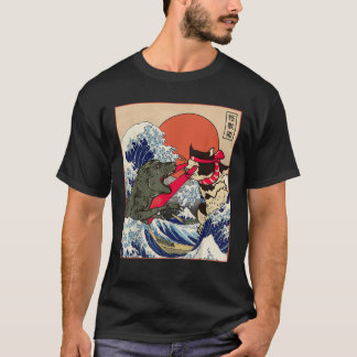 Monster vs Cat Laser Anime Saker Japanska Kawaii C T Shirt