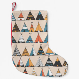 Mönster. Wigwam native american sommar tält Liten Julstrumpa