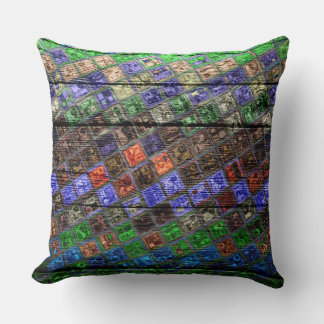 Mönster Wood look #6 i färglöst mosaik Kudde