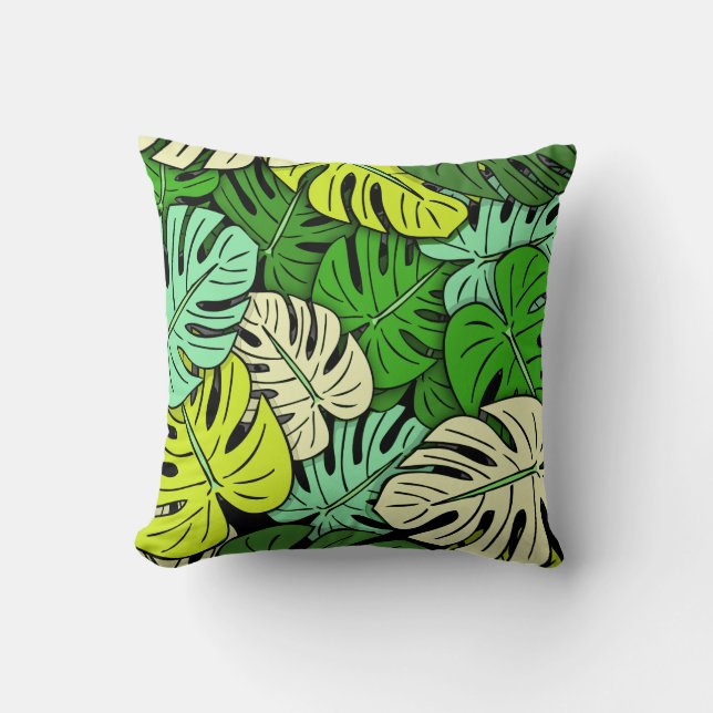 Monstera blad #3 kudde (Framsida)