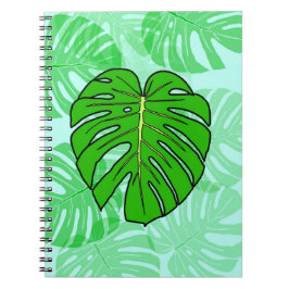 Monstera blad anteckningsbok