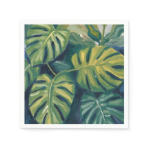 Monstera blad botanisk akvarell