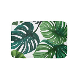 Monstera blad | Botanisk Modern Grön Badrumsmatta