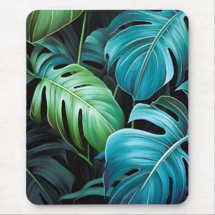 Monstera blad botanisk tropisk djungelbladverk  musmatta
