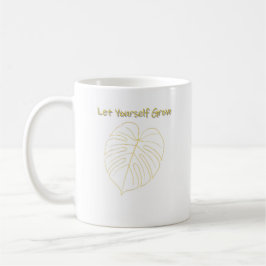 Monstera blad design. Låt dig själv växa Kaffemugg