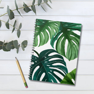 Monstera blad Enkel Modern Akvarell Anteckningsbok