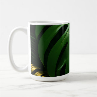 Monstera blad Gold Jungle Glamour Kaffemugg