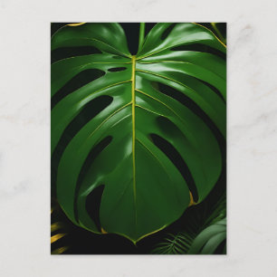 Monstera blad Gold Jungle Glamour Vykort