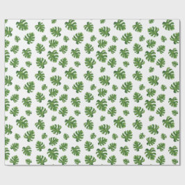 Monstera blad inpackningspapper 76 cm x 1,8 m presentpapper