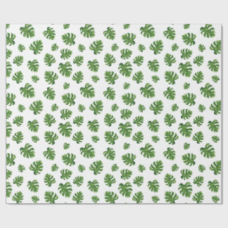 Monstera blad inpackningspapper 76 cm x 1,8 m presentpapper