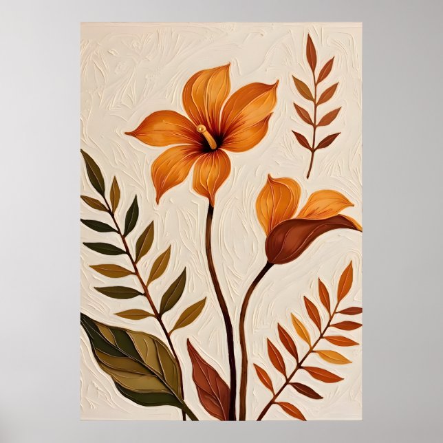 monstera blad och vilda ormbunkar poster (Framsidan)