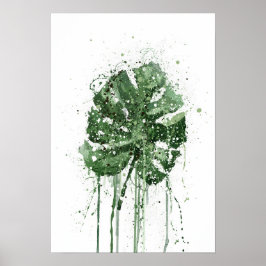 Monstera blad poster