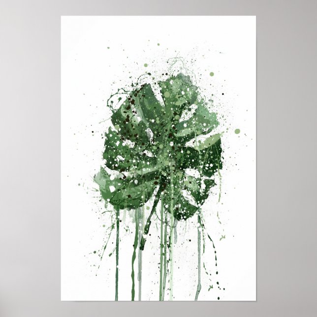 Monstera blad  poster (Framsidan)