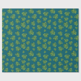 Monstera blad presentpapper 76 cm x 1,8 m