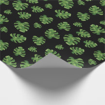 Monstera blad presentpapper 76 cm x 1,8 m