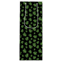 Monstera blad vin presentväska