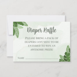 Monstera Blöja Lotteri Kort Tropisk Grönska Ljus