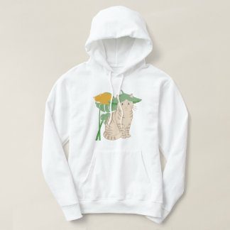 Monstera Deliciosa Katt Kittel Sovande Växtälskare Hoodie