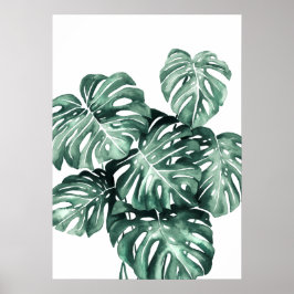 Monstera Deliciosa Löv Poster
