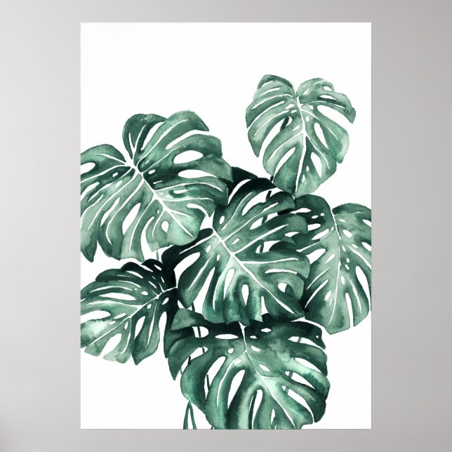 Monstera Deliciosa Löv Poster (Framsidan)