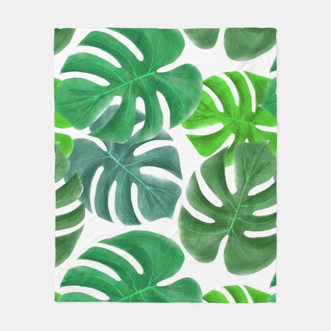 Monstera Fleecefilt (Framsidan)
