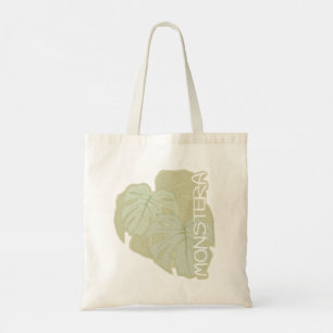 Monstera folie i mjuk grönt Tote Bag Tygkasse
