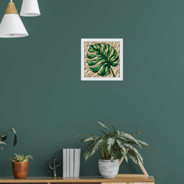 Monstera Fönster Poster (Vardagsrum 1)