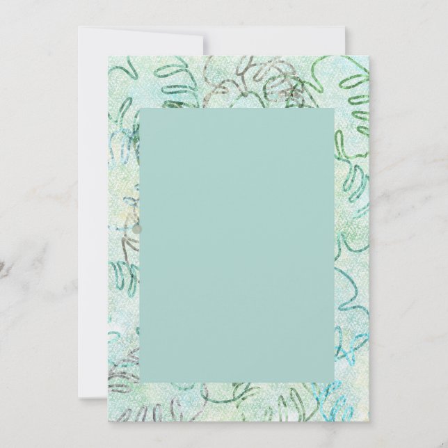 Monstera Galenhet inbjudan (Framsida)