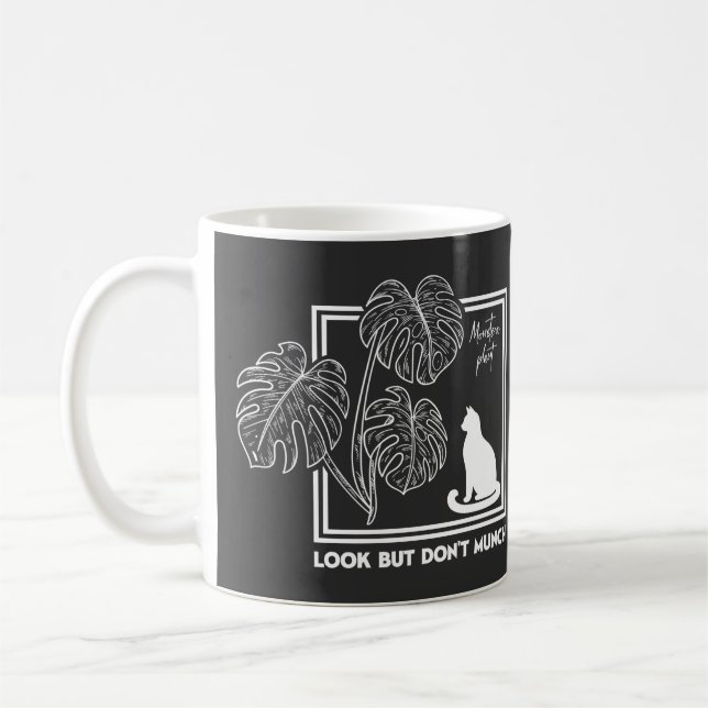 Monstera Giftig För Katter Säkerhetsmedvetenhet Ko Kaffemugg (Vänster)