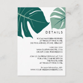 Monstera Green | Tropiska Bröllopsgästdetaljer Tilläggskort