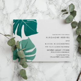 Monstera | GRÖNT | Philodendron löv Bröllop Inbjudningar