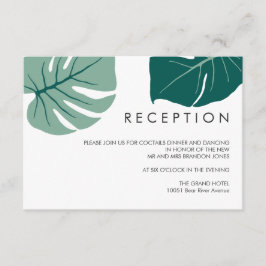 Monstera-Grönt | WEDDING-mottagningshölje Tilläggskort