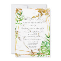 Monstera Guld Ram Greenery Marble Tropical Lux