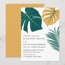 Monstera | GULT | Tropiska Löv Bröllop