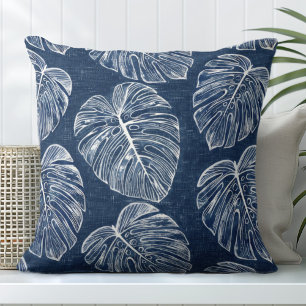 Monstera Handflatan Löv Dekorativ kudde