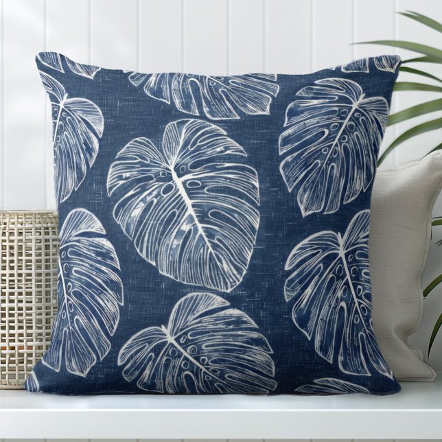 Monstera Handflatan Löv Dekorativ kudde (Skapare uppladdad)